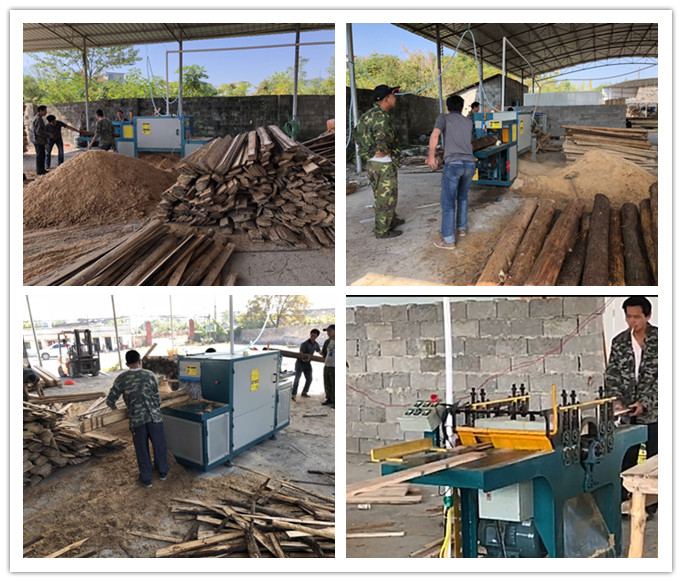 2018年10月原木多片鋸、清邊機(jī)在廣西桂林現(xiàn)場(chǎng)工作圖