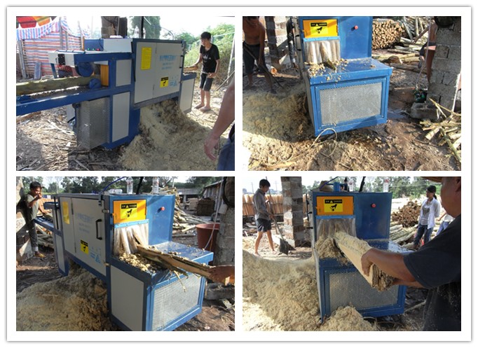 廣西貴港八堂鎮--原木多片鋸工作圖