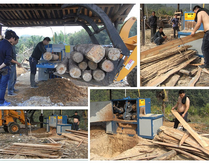 原木多片鋸-圓木多片鋸-200型廣西-寧南加工現場